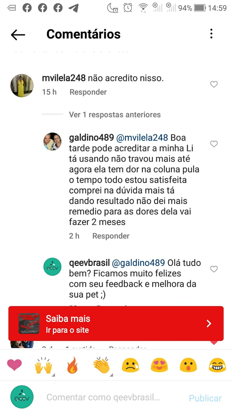 cão dores coluna Depoimento